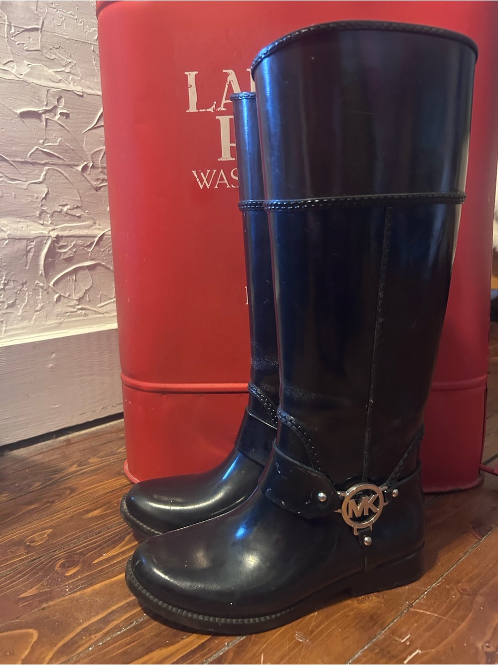 Michael Kors Stormy Rubber Rainboot- Knee High Size 6